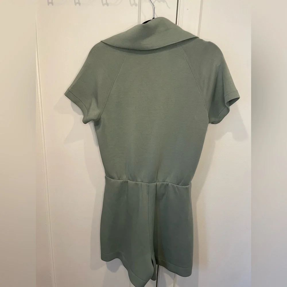 SPANX air essentials half-zip romper in fennel - Picture 6 of 6